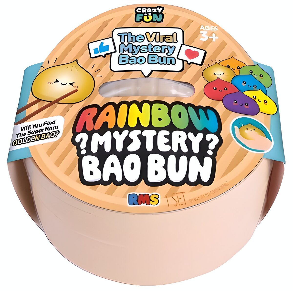 RMS Rainbow 7-inch Dumpling Bao Bun