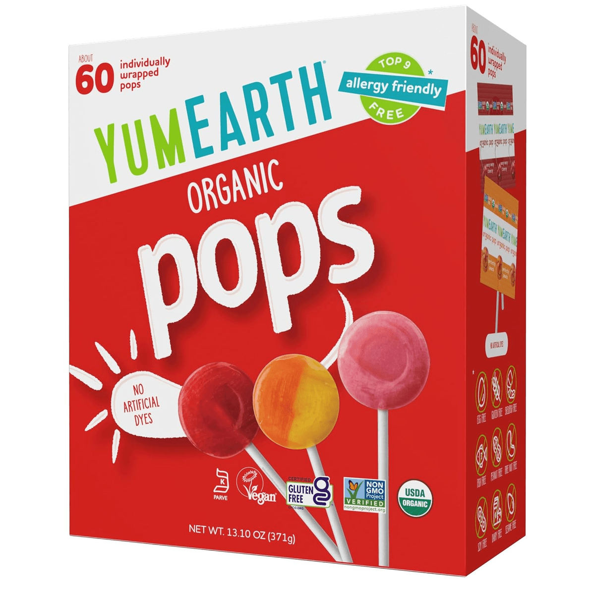 YumEarth Organic Lollipops Box 60 Pops